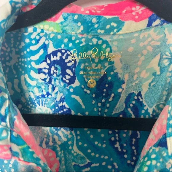 Lilly Pulitzer Lillith Tunic Dress in Multi Boho Batik Size Medium‎ - Picture 9 of 9